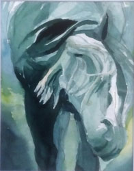 watercolor horse
