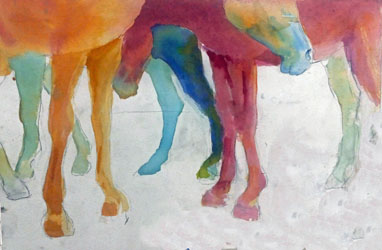 watercolor horse